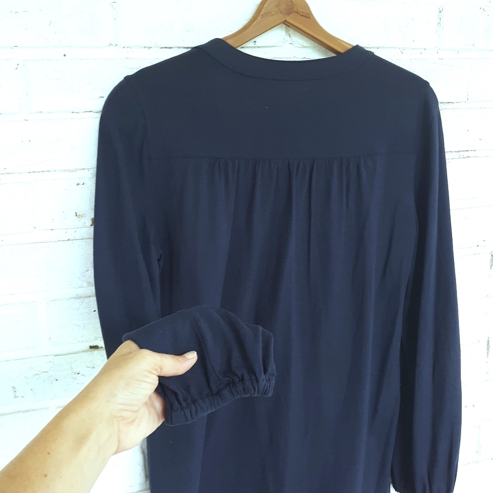 Lilly Pulitzer Navy Pullover Button Front Top - image 7